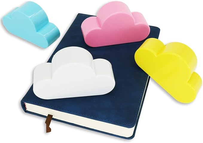 Meyerascal 2PCS White Cloud Magnetic Key Holder for Wall, Strong Magnetic to Securely Hang Multiple Keys and Keychain, Novelty Cute Home Decorations, Easy to Install and Convenient to Use.(2 White)