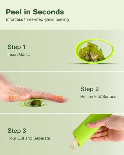Vantic Garlic Press Rocker - Stainless Steel Garlic Crusher, Mincer and Chopper with Peeler & Scraper, Easy Kitchen Gadget for Effortless Smashing