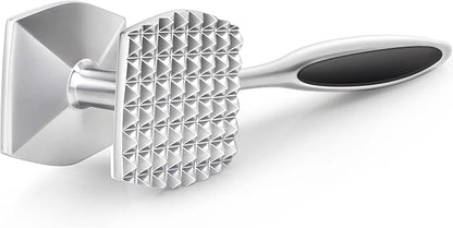 Aliglow Meat Tenderizer Hammer Tool Pounder For Tenderizing Steak Beef Poultry, Heavy Duty Dual-Sided Mallet with Soft Grip Handle - Multifunctional Kitchen Beater for Chicken,Fish, Baking
