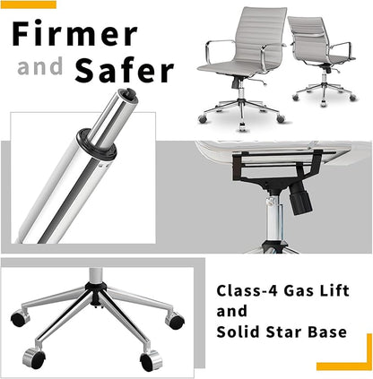 Chair, Desk Computer Chair ，with Armrests ，Ergonomic Office Chair for Home and Office, 17.32 x 22.83 x 35.43 inches, Multiple Colors (Grey)