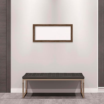 Amanti Art White Cork Board for Wall, 15x33 Vision Board with Brown Wood Frame, Medium Corkboard Office Decor for Home Organization, Rustic Farmhouse Corkboard Pinboard to display items for home