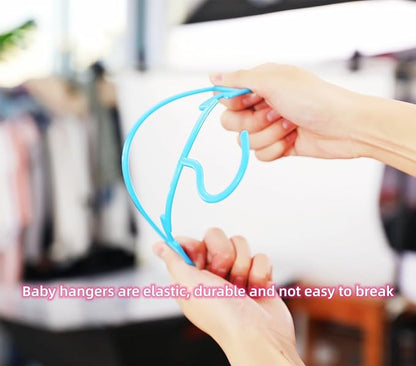 100 Pack Blue Baby Clothes Hangers,Kids Plastic Hangers for Closet,Toddler,Infant,Child,Newborn's Coat Hangers Ideal for Laundry and Nursery's Everyday Standard Use