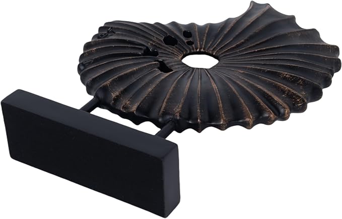 LuckySunDecorQZ Unique Round Coin Sculpture Decorative Objects for Shelf Home Decor Accents, Modern Abstract Tabletop Decor Items for Living Room Fireplace Mantel, Above Cabinet (Black L)