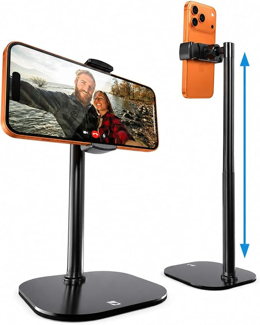 COOPER ChatStand, Adjustable Cell Phone Stand for Desk, Phone Stand for Recording, iPhone Holder for Filming, Small iPhone Tripod, Soporte para Celular, Fits Samsung, Android, (Night Black)