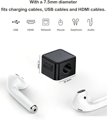 2026 Upgraded Cord Organizer, 10 Pack Magnetic Cable Management, Cord Holder for Desk, Adhesive Cable Clips Wire Keeper for Nightstand, Home, Office, Desktop, Car, Wall (Black)