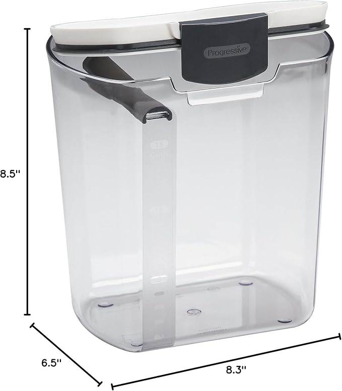 ProKeeper Flour Storage Container, 4-Quart Capacity, Includes Leveling Bar for Mess-Free Measuring