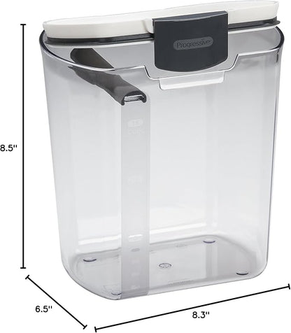ProKeeper Flour Storage Container, 4-Quart Capacity, Includes Leveling Bar for Mess-Free Measuring