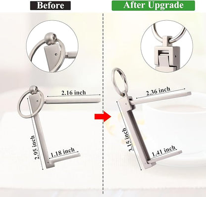 Purse Hook for Table Desk Folding Handbag Holder Mobile Phone Stand Holder for Women Men (New Upgrade-Platinum)