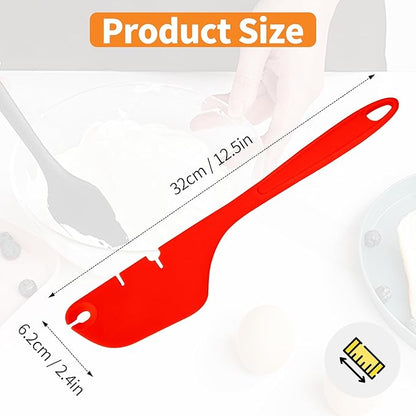 Silicone Spatula for Mixer Beater Scraper, Non-Stick Spatula for Baking, Scraping, Mixing, Cooking, Heat-Resistant Spatulas for Kitchen Aid Mixer Accessories, Multipurpose Kitchen Tools, Red