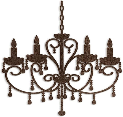 SIGNLEADER Metal Wall Decor Floral Chandelier Candle Minimalist Modern Abstract Wall Sculpture Hangings Home Decoration for Living Room, Bedroom, Bathroom, Kitchen, Outdoor - 30" Bronze