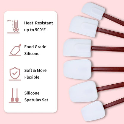 MYTASUY 16.5 INCH Silicone Spatulas Heat Resistant Heavy Duty Rubber Spatulas Commercial Spatulas Set for Kitchen Use Silicone Cooking Utensils Sets of 2