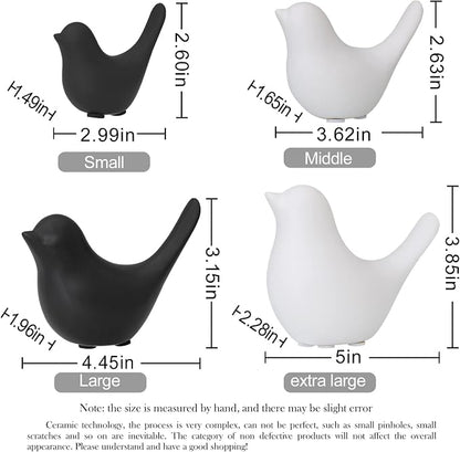 Notakia Small Birds Statues Black Modern Farmhouse Decor Deals, Farmhouse Decor for Kitchen Counter, Bathroom Shelf, Living Room, Office Sculpture, Knick Knacks for Shelves