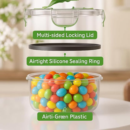 RockBerry 56 PCS Food Storage Containers with Lids Airtight- Plastic Container for Pantry Kitchen Organization-Microwave Dishwasher,Freezer Safe 100% Leak Proof (28 Stackable Boxes-28 Lids)
