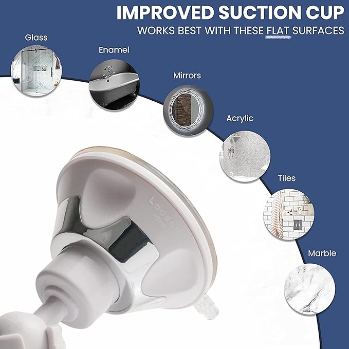 MIRRORVANA Anti Fog Mirror for Shower - Fogless, Shatterproof Shaving Mirror with 360° Swivel and Adjustable Suction Cup - 6.7" x 6.7" Round