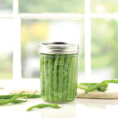 Miuyhji Wide Mouth Mason Jars 16 oz with Lids [6 Pack], Canning Jars with Metal Airtight Lids and Bands, 16 oz Glass Jars for Fermenting, Pickling, Freezing, Preserving, Meal Prep, Jar Décor