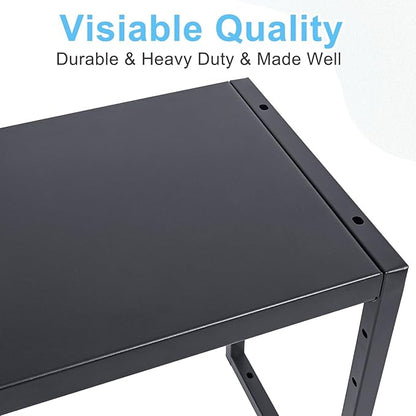Expandable Metal Storage Shelves, 110LBS Heavy Duty Shelving Units and Storage for Pots Pans Small Appliances, Adjustable Metal Storage Shelf Organizer Rack for Kitchen Cabinets Closet Pantry Garage