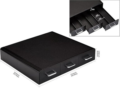 Amazon Basics K-Cup Compatible Coffee Pod Storage Drawer, 3 Easy-Open Drawers, 36 Pod Capacity, Black