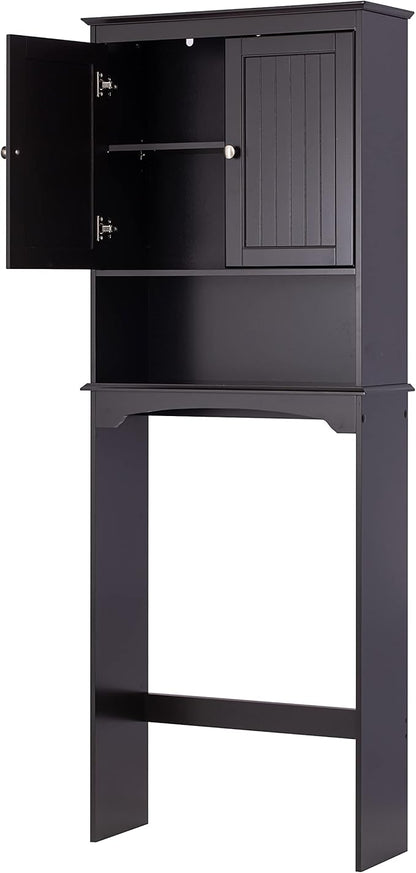 Spirich Over The Toilet Cabinet for Bathroom Storage, Above Toilet Storage Cabinet with Doors and Adjustable Shelves, Espresso