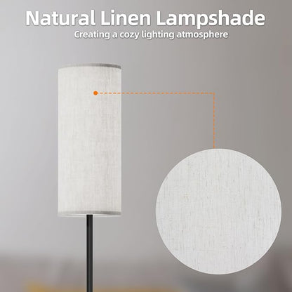 Keepsmile LED Floor Lamps for Living Room,Dimmable Floor Lamp with Remote,Custom Tall Lamp for Bedroom with 12W LED Bulb,Pole Light with Lamp Shade Foot Switch,Modern Standing Lamps for Office Dining