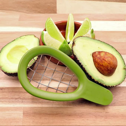 Avocado Slicer Tool - 3.2 x 6.3 Inches Avocado Cuber Tool with Ergonomic Handle, Easy to Use and Clean, Food-Grade Plastic and Stainless Steel, Good for Salads, Guacamole, or Smoothie