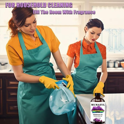 Lilac Essential Oil, Lilac Oil 4 Fl Oz 120ML for Diffuser Humidifier Yoga Cleaning DIY Candle Soap Making MUMAZYL Essential Oils