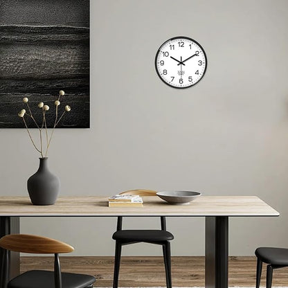 XNM Decorative Wall Clocks Battery Operated 14 Inch White Classic Wall Clock for Living Room Office Modern Minimalist Wall Clock Silent