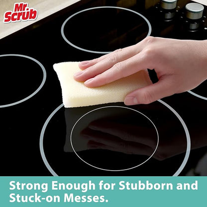 Sponges Kitchen Scrub Dish Sponge Scouring Pad, 96 Pads Cleaning Brush Dishwasher Soap Supplies, Dishwashing Dinnerware Towels Sink Pan Pot Cloth Rags Holder Bathroom Bathtub