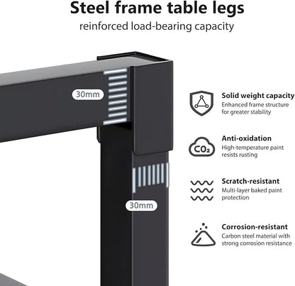 DlandHome 71 inches X-Large Computer Desk, Composite Wood Board, Decent and Steady Home Office Desk/Workstation/Table,23.6 Wide, Retro