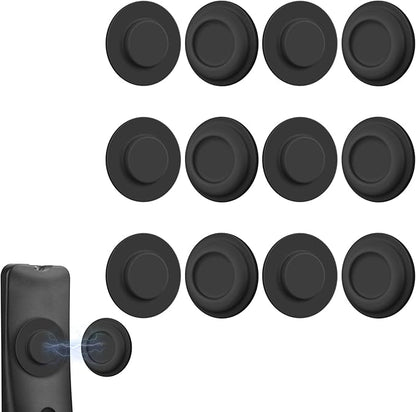 6 Pack Magnetic Remote Control Holder – Upgraded Silicone Magnetic Wall Mount for TV, Fan & Air Conditioner Remotes – Self-Adhesive, No-Drill Remote Control Holder Wall Mount (Circle Black)