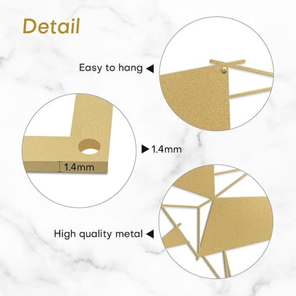 SIGNLEADER Metal Wall Art Decor Stubborn Donkey Modern Abstract Wall Sculpture Hangings Home Decoration for Living Room, Bedroom, Bathroom, Kitchen, Outdoor - 18" Gold