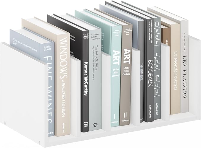 Furinno Hermite Desk Organizers and Accessories with File Holder, Office Organization, Desk Top Book Shelf, for Office Supplies, Plain White
