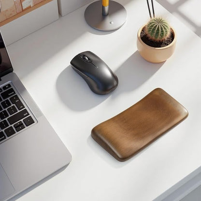 Walnut Wooden Wrist Rest for Mouse or One-Hand Keyboard | Ergonomic Design for Wrist Pain Relief, Smooth No Odor and Easy to Clean, Support Wrist to Coding Typing and Playing