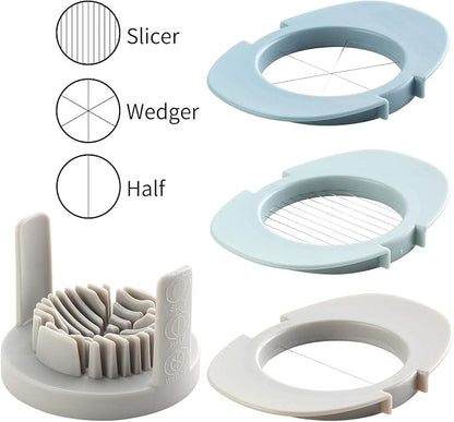 Ruibo Strawberry Slicer/Cutter With Stainless Steel Cutting Wires for Hard Boiled Egg Slicer Multicolour
