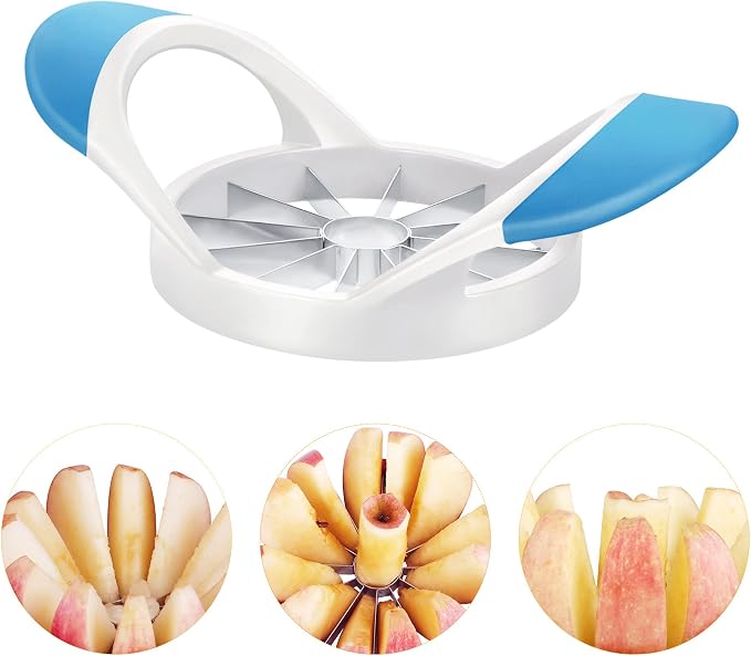 Supercenter Apple Cutter, Apple Corer and Slicer - 4.72 Inch Apple Slicer | Stainless Steel Apple Corer Tool with 12 Super Sharp Blades, lightweight Apple Slicer and Corer with Anti-slip Handle