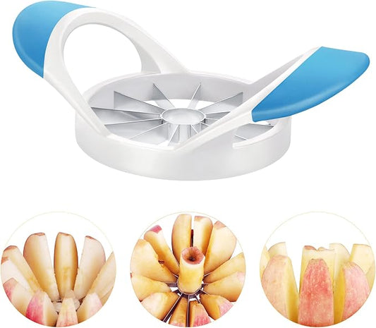Supercenter Apple Cutter, Apple Corer and Slicer - 4.72 Inch Apple Slicer | Stainless Steel Apple Corer Tool with 12 Super Sharp Blades, lightweight Apple Slicer and Corer with Anti-slip Handle
