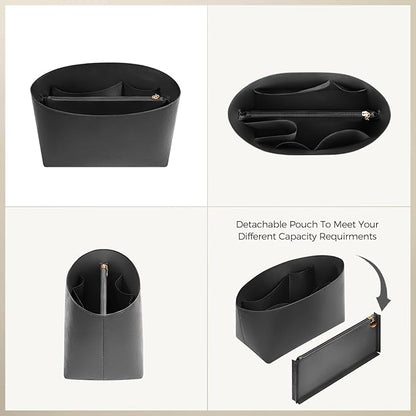 ZTUJO Purse Organizer Insert For Handbags For Le Pliage, Ultra-light Waterproof DupontPaper Upgraded Purse Organizer Insert (Black, Small)