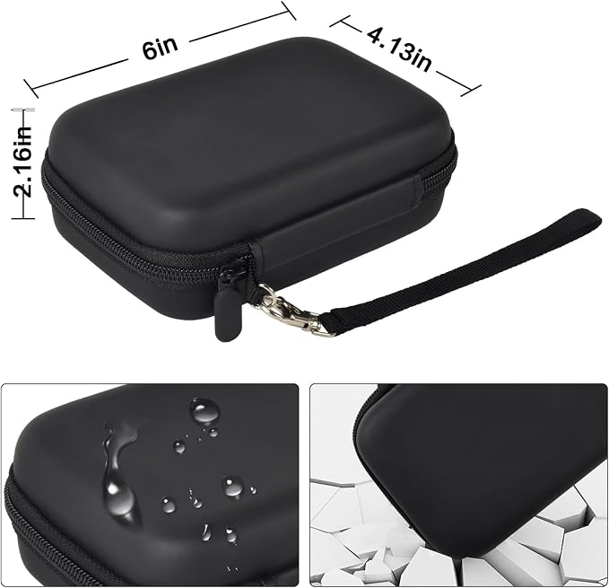 Comecase Case Compatible with Nelko P21/ for Phomemo D30 D35 Label Maker Machine, for JADENS D11/ for SUPVAN Mini Labeler Sticker, Labler Maker Storage for Tape&Accessories - Black