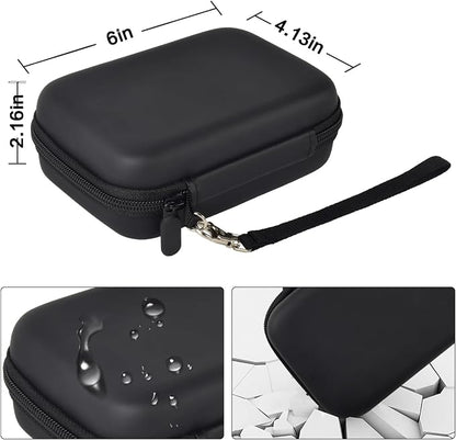 Comecase Case Compatible with Nelko P21/ for Phomemo D30 D35 Label Maker Machine, for JADENS D11/ for SUPVAN Mini Labeler Sticker, Labler Maker Storage for Tape&Accessories - Black