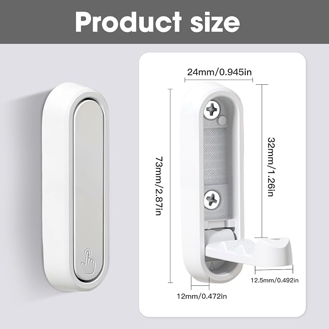 Dntorx Folding Coat Hooks, 2 Pcs Foldable White Wall Hooks Heavy Duty Foldable Hook Bathroom Towel Hooks Robe Hooks Wall Mounted for Hanging Coat Towels Clothes Hat Bags Keys