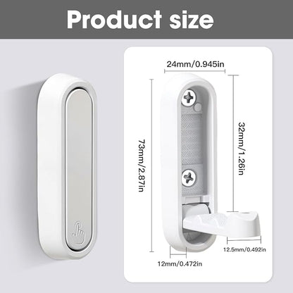 Dntorx Folding Coat Hooks, 2 Pcs Foldable White Wall Hooks Heavy Duty Foldable Hook Bathroom Towel Hooks Robe Hooks Wall Mounted for Hanging Coat Towels Clothes Hat Bags Keys