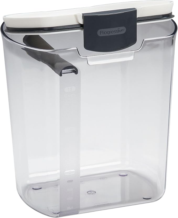 ProKeeper Flour Storage Container, 4-Quart Capacity, Includes Leveling Bar for Mess-Free Measuring