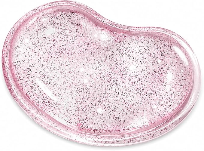 Soft Mouse Wrist Rest Pad Comfortable Cool Silicone Gel Ergonomic Cushion Small-Sized Hand Pain Relief Support Pad with Gel-Filled for Laptop Computer Office & Home (Bright Pink)