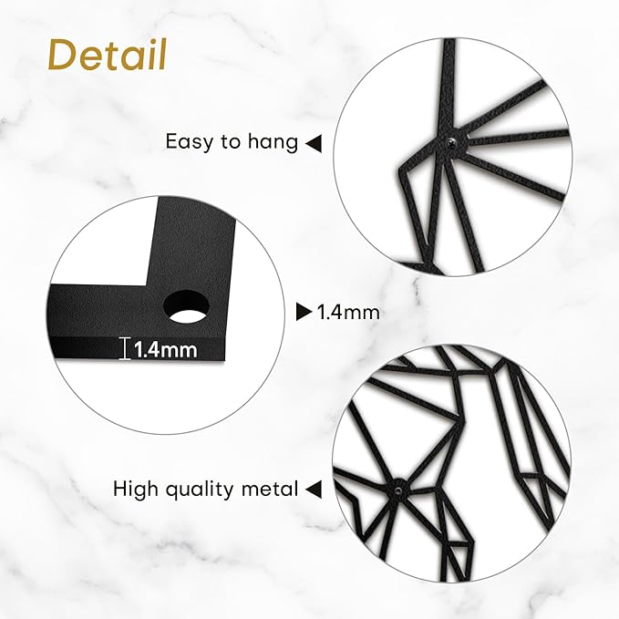 SIGNLEADER Metal Wall Art Decor Non-Stop Horse Modern Abstract Wall Sculpture Hangings Home Decoration for Living Room, Bedroom, Bathroom, Kitchen, Outdoor - 36" Black