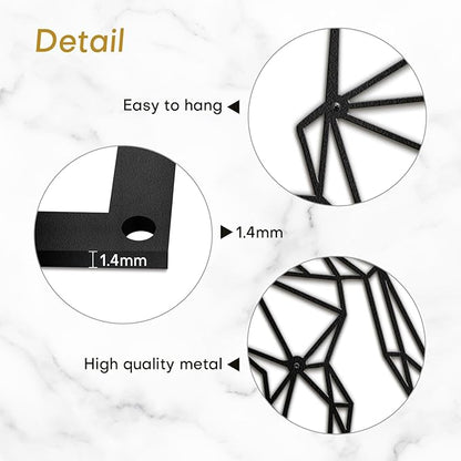 SIGNLEADER Metal Wall Art Decor Non-Stop Horse Modern Abstract Wall Sculpture Hangings Home Decoration for Living Room, Bedroom, Bathroom, Kitchen, Outdoor - 36" Black