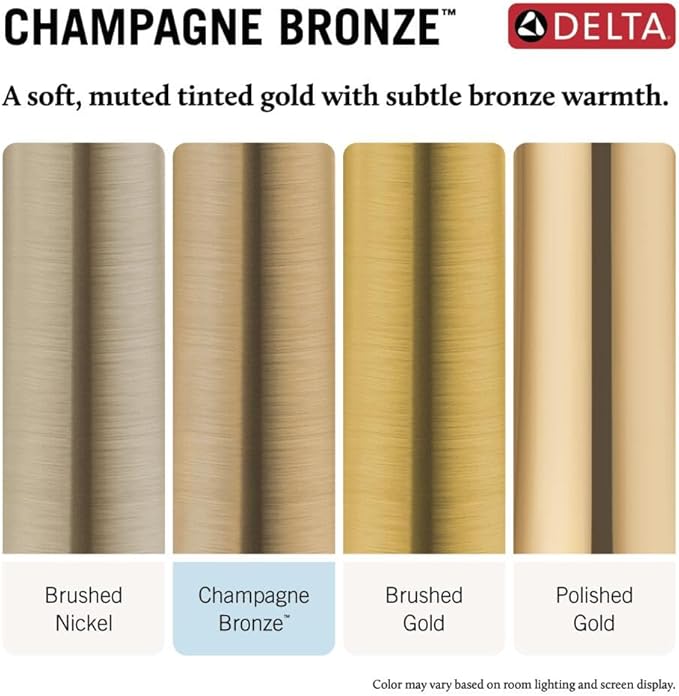 Delta 6-Setting In2ition 2-in-1 Dual Shower Head with Handheld High Pressure ProClean Spray, Brushed Gold Detachable Shower Head with Hose, 1.75 GPM Flow Rate, Champagne Bronze 75655CZ