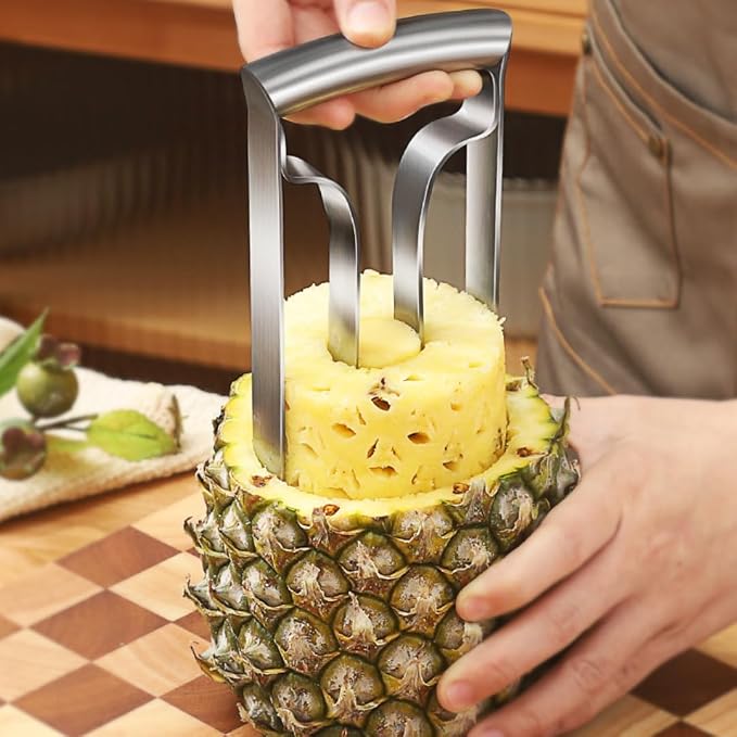 Pineapple Corer Tool, Stainless Steel Pineapple Peeler, Pineapple Cutting Tool, Corer Slicer Cutter for Kitchen Use