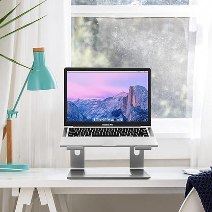 BESIGN LS03 Aluminum Laptop Stand, Ergonomic Detachable Computer Stand, Notebook Holder, Laptop Mount Compatible with Air, Pro, Dell, HP, Lenovo More 10-15.6" Laptops, Gray