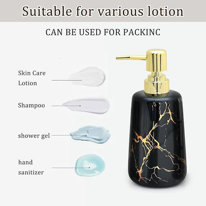 CERBIOR Bathroom Accessories Set,4 Pcs Ceramic Bathroom Decor Accessory,Includes Toothbrush Holder, Toothbrush Cup, Soap Dish for Decorative Countertop and Housewarming Gift(Black 4pcs)