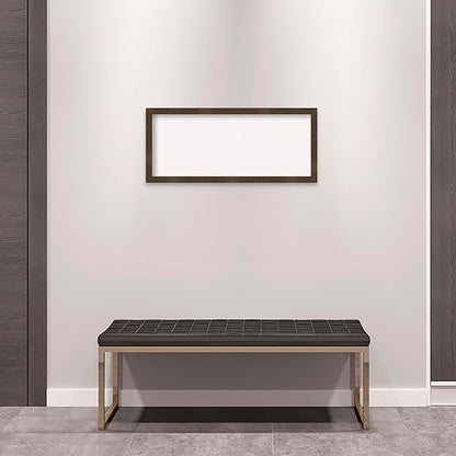 Amanti Art White Cork Board for Wall, 14x32 Vision Board with Brown Wood Frame, Medium Corkboard Office Decor for Home Organization, Casual Corkboard Pinboard to display items for home organization