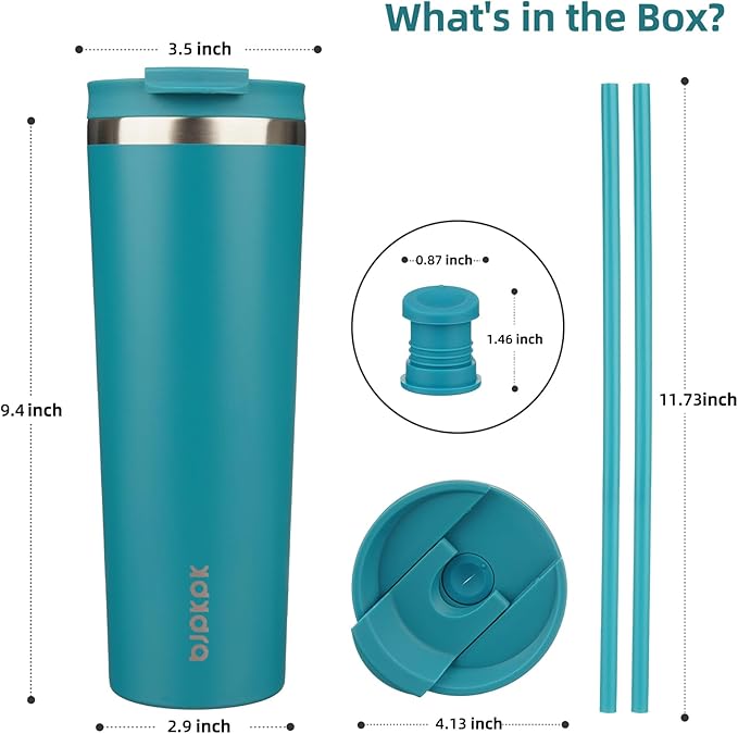 BJPKPK 30oz Tumbler With lid And Straw Stainless Steel Travel Coffee Mug Insulated Tumblers Cups,Laguna